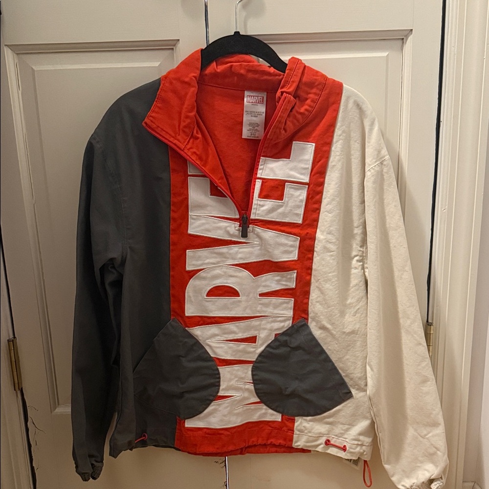 Marvel Red, Gray, and White Windbreaker